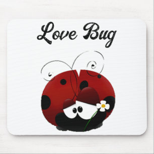 Love Bug Ladybug Cute Cartoon Valentine S Day T Sh Mouse Mat