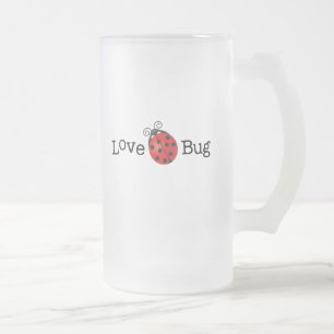 Love Bug - Ladybug Frosted Glass Beer Mug