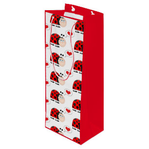 Love Bug Ladybug Wine Gift Bag