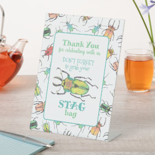Love Bug Party Favour Thank You Pedestal Sign