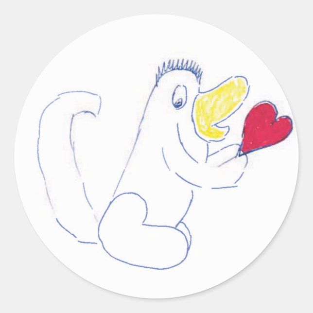 Love Bug Round Sticker (Front)