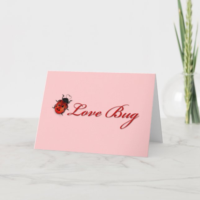 Love Bug Valentine Greeting Card (Front)