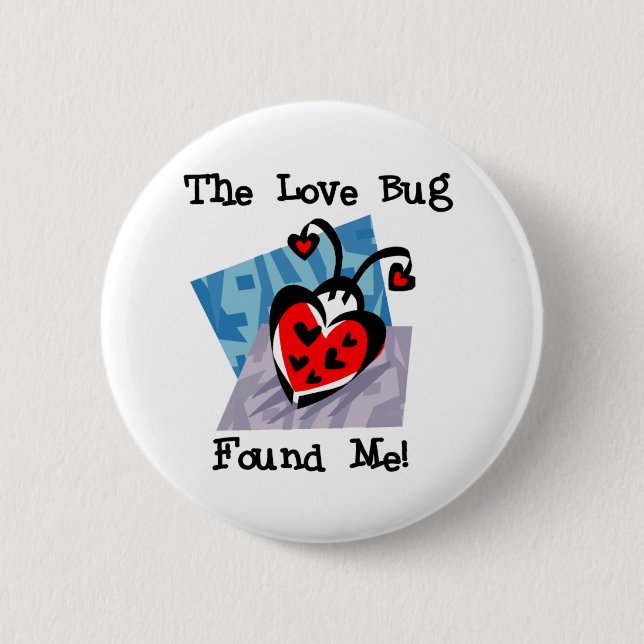 Love Bug Valentine Tshirts and Gifts 6 Cm Round Badge (Front)