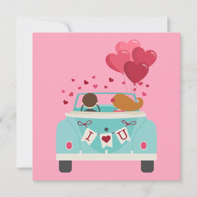 Love Bug Wedding Announcement Custom Save the Date (Front)