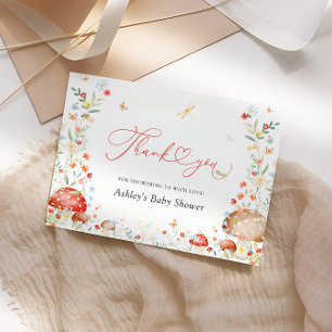 Love Bug Wildflower Baby Shower Thank You Card