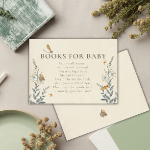 Love Bug Wildflower Books for Baby Shower Enclosure Card