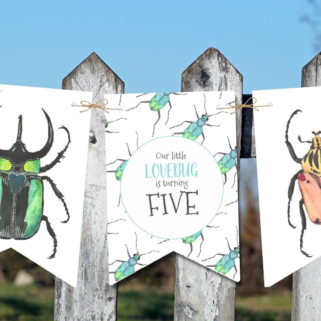 Love Bugs Birthday Party Bunting (Creator Uploaded)