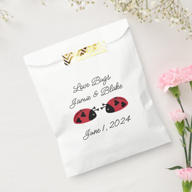 Love Bugs, Personalise Favour Bags (Sealed)
