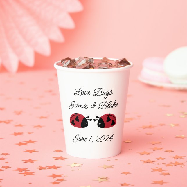 Love Bugs, Personalise Paper Cups (Insitu)