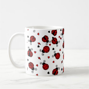 Love Bugs Red Ladybugs Coffee Mug