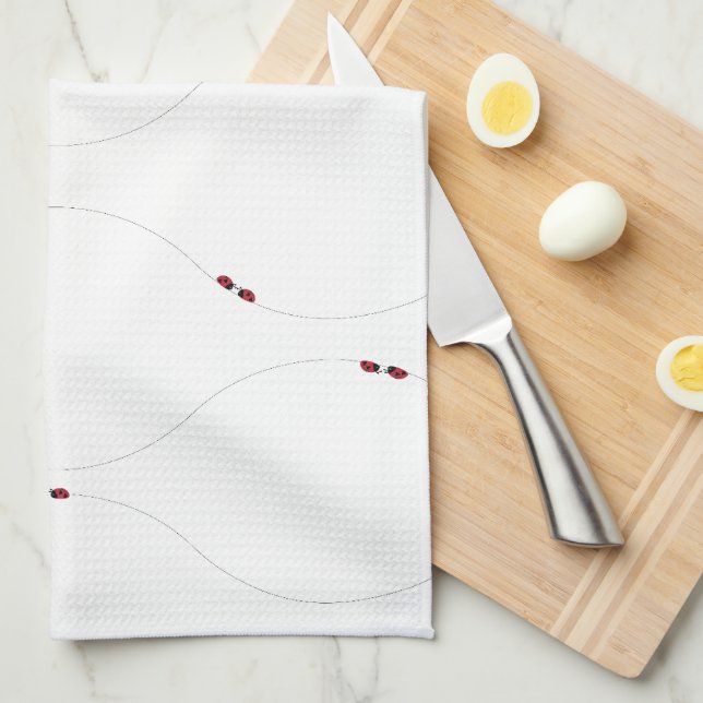 Love Bugs  Tea Towel (Quarter Fold)