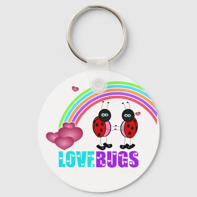 Love bugs Valentine's Day Keychain (Front)