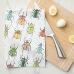 Love Bugs Valentine's Day Tea Towel<br><div class="desc">A towel with a twist on the traditional XOXO. Hugs and kisses,  bugs and kisses!  These adorable watercolor lovebugs are the perfect way to decorate for Valentine's Day!</div>