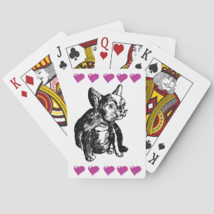 Love Bulldog Dog Classic Playing Cards