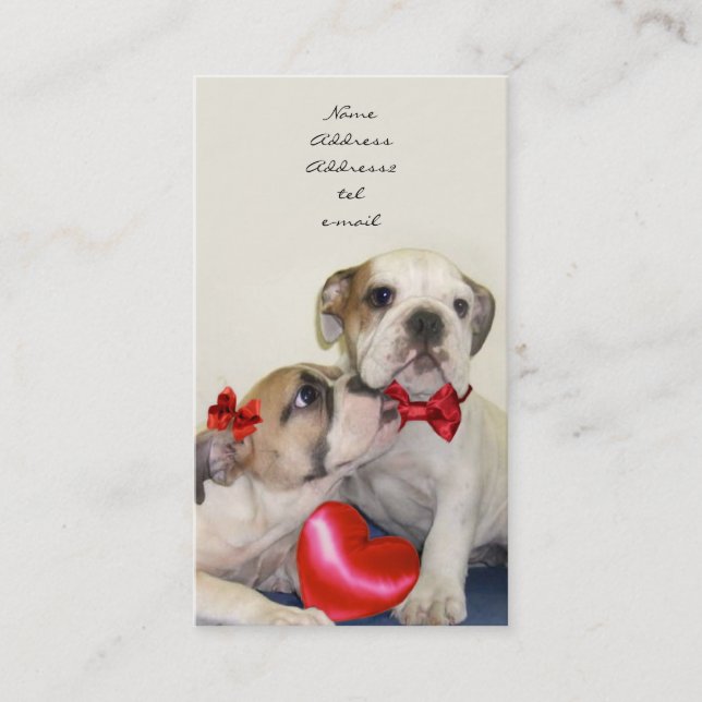 Love Bulldogs business card (Front)