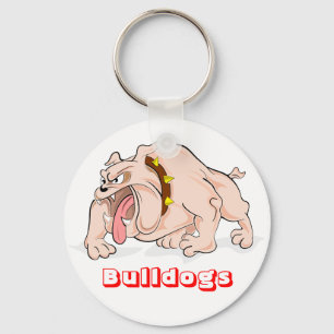 Love Bulldogs Cartoon Bulldog Puppy Dog Keychain