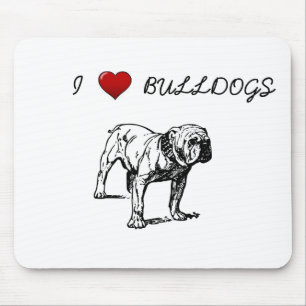 Love Bulldogs Mouse Mat