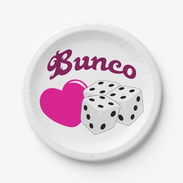 Love Bunco Paper Plate (Front)