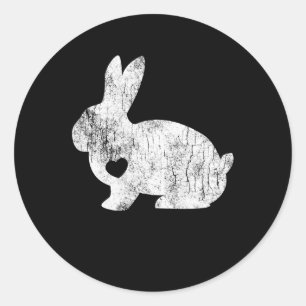Love Bunny Rabbit Lover Animal Pet Owner Easter Classic Round Sticker