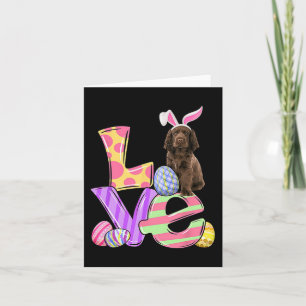 Love Bunny Sus Spaniel Dog Easter Eggs Easter Day Card