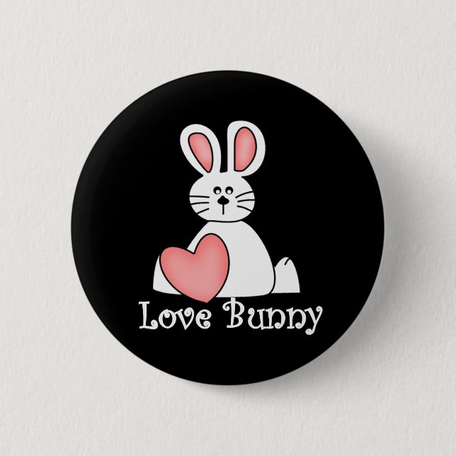 Love Bunny Valentine 6 Cm Round Badge (Front)