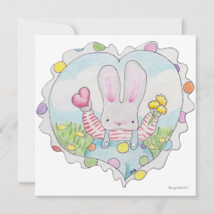 love bunny valentine holiday card