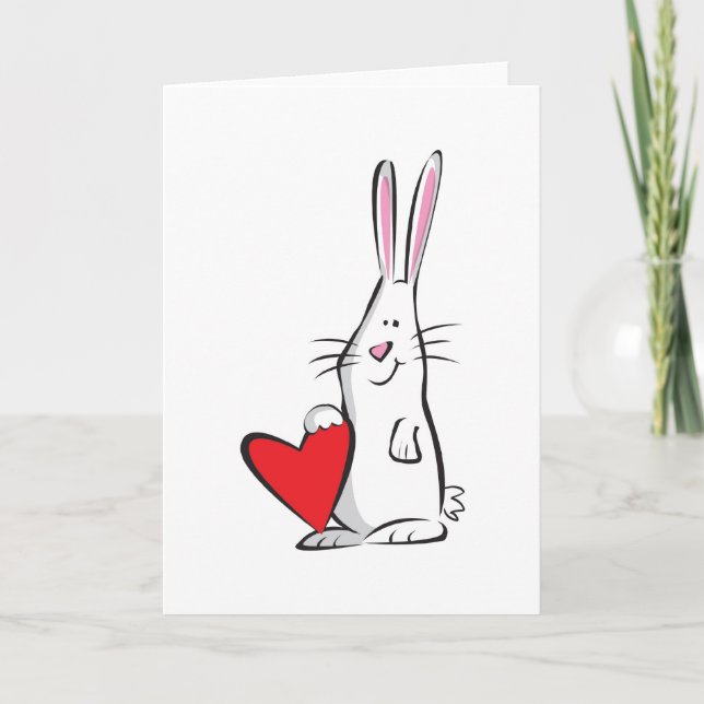 Love Bunny Valentine Holiday Card (Front)