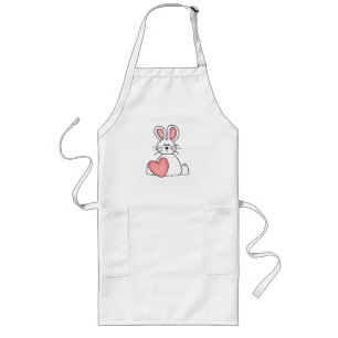 Love Bunny Valentine Long Apron