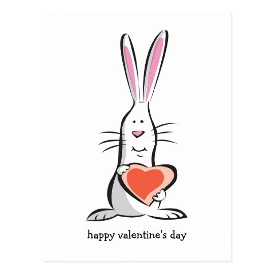 Love Bunny Valentine Postcard