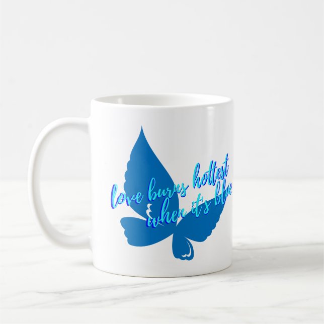 Love Burns Hottest When It's Blue Mug (Left)