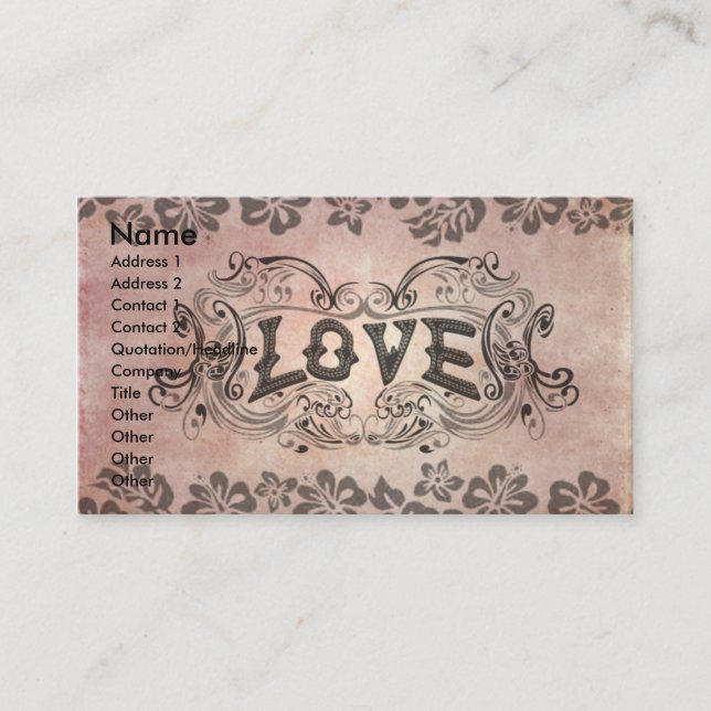 Love Business Card (Front)