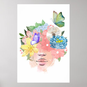 Love, Butterflies and Flowers Poster