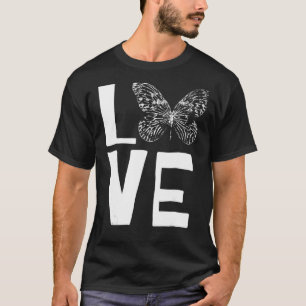 Love Butterflies T Butterfly Silhouette Insect Lov T-Shirt