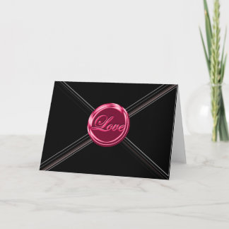 Love Button Blank Inside Valentine's Day Love Holiday Card