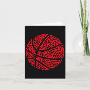 Love Bysketbyll Coach Player Hearts Girls Valentin Card