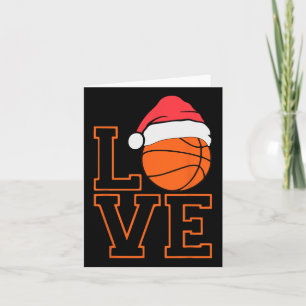 Love Bysketbyll Team Fan Hat Christmas Bysketbyll Card