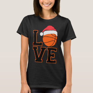 Love Bysketbyll Team Fan Hat Christmas Bysketbyll  T-Shirt