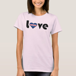 Love Cabo Verde Flag Heart T-Shirt