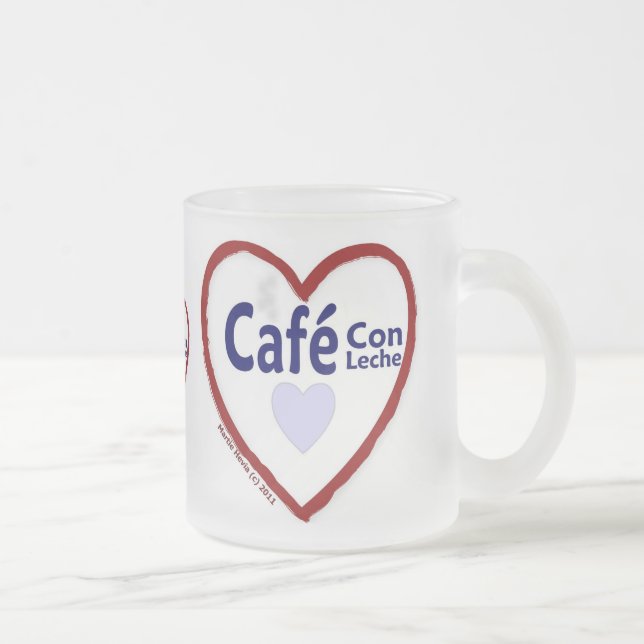 Love Café Con Leche - Frosted Mug (Right)