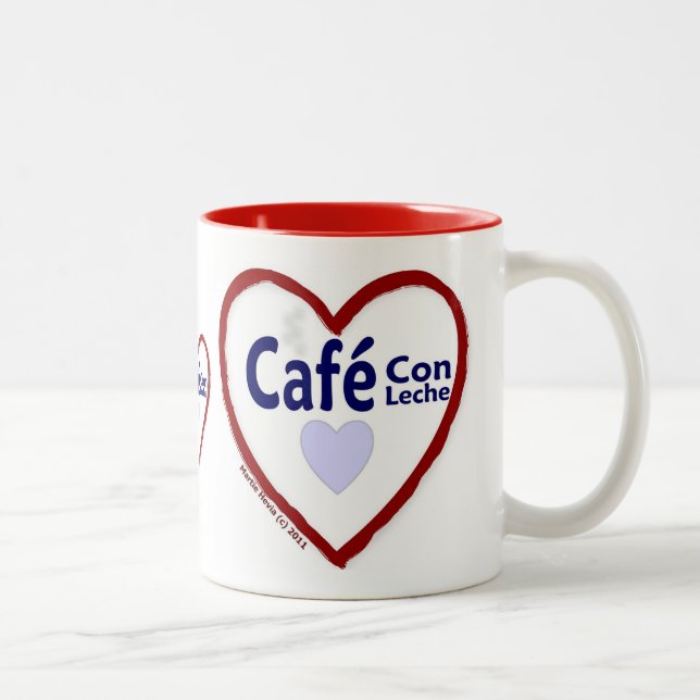 Love Café Con Leche - Two-Tone Mug (Right)