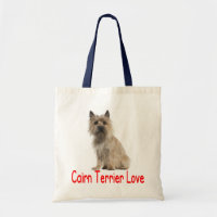 Love Cairn Terrier Puppy Dog Beach Tote Bag