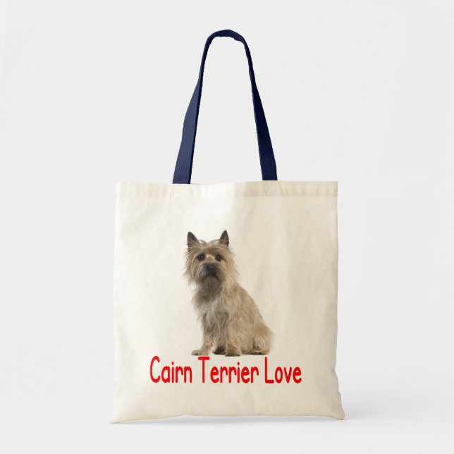 Love Cairn Terrier Puppy Dog Beach Tote Bag (Front)