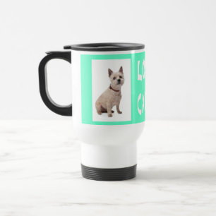 Love Cairn Terrier Puppy Dog Mint Green Coffee Mug