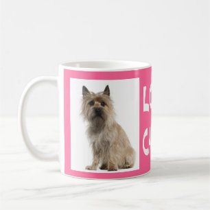 Love Cairn Terrier Puppy Dog Pink Coffee Mug