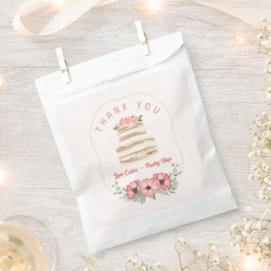 Love Cakes Floral Bakery Favour Bags