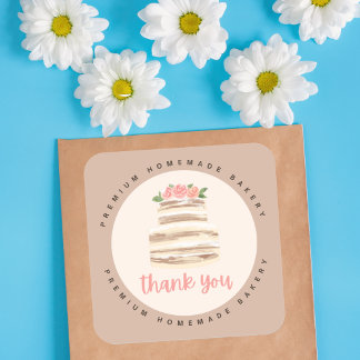 Love Cakes Floral Wedding Cake Sticker