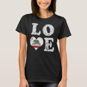 Love California Republic State Flag Home Family T-Shirt