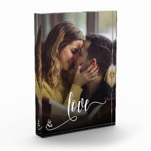 Love Calligraphy Photo Block