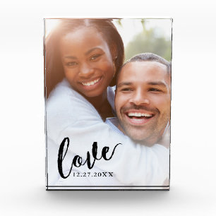 Love Calligraphy Script Custom Colour Overlay Photo Block