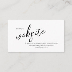 Love Calligraphy Wedding Website B&W ID940 Enclosure Card